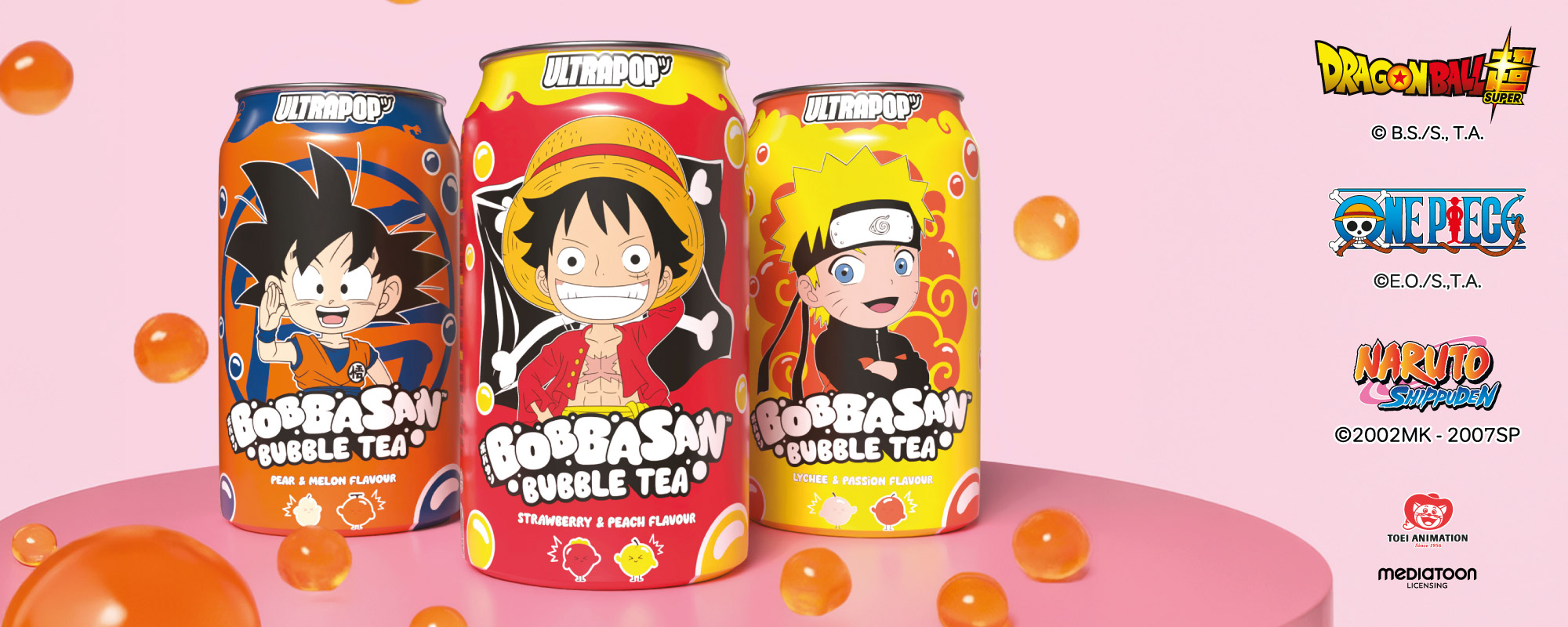 Boissons ULTRAPOP sous licences manga